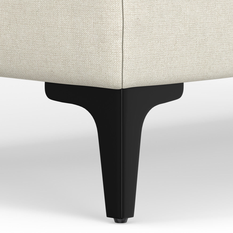 Ava Ottoman in Tightly Woven Performance Fabric , Assembled