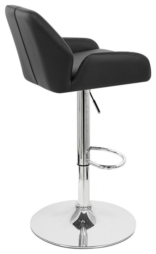 Set of 4 Modern Home Tesla "Leather" Contemporary Adjustable Height Bar/Counter