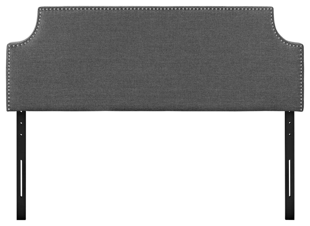 Laura Full Upholstered Fabric Headboard, Gray
