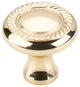Swirl Cut Knob - Polished Brass (TKM324)