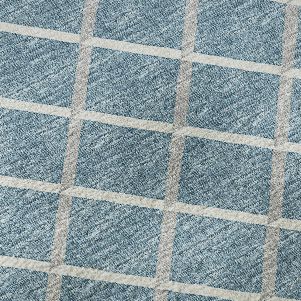 Addison Premium Washable Mayfield AMF140 Blue 5' x 7'6" Rug
