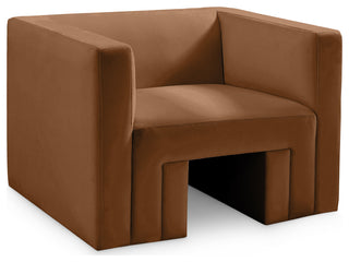 Henson Velvet Upholstered Chair, Saddle