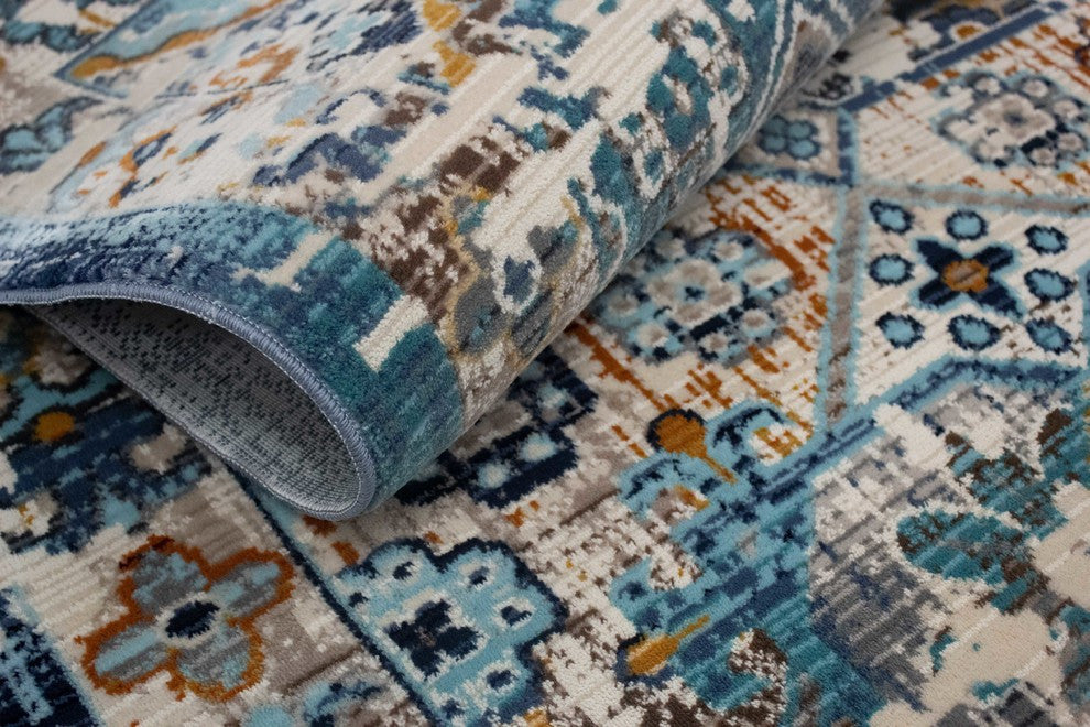 Noori Rug Latif Tracey Ivory/Blue Rug