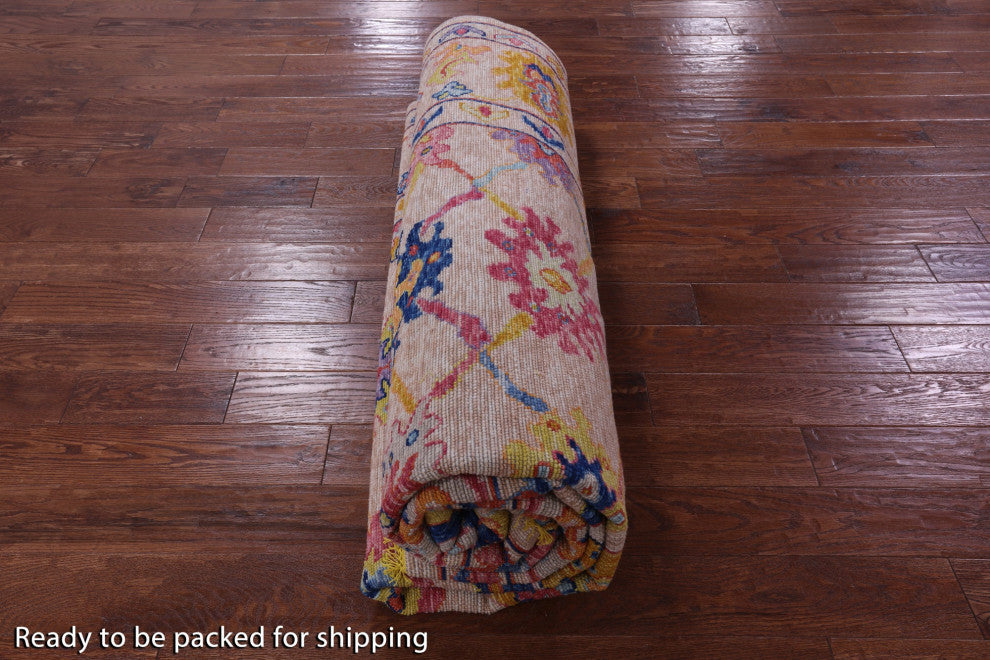 Hand Knotted Turkish Oushak Wool Rug 8' 11" X 11' 5" - Q14824