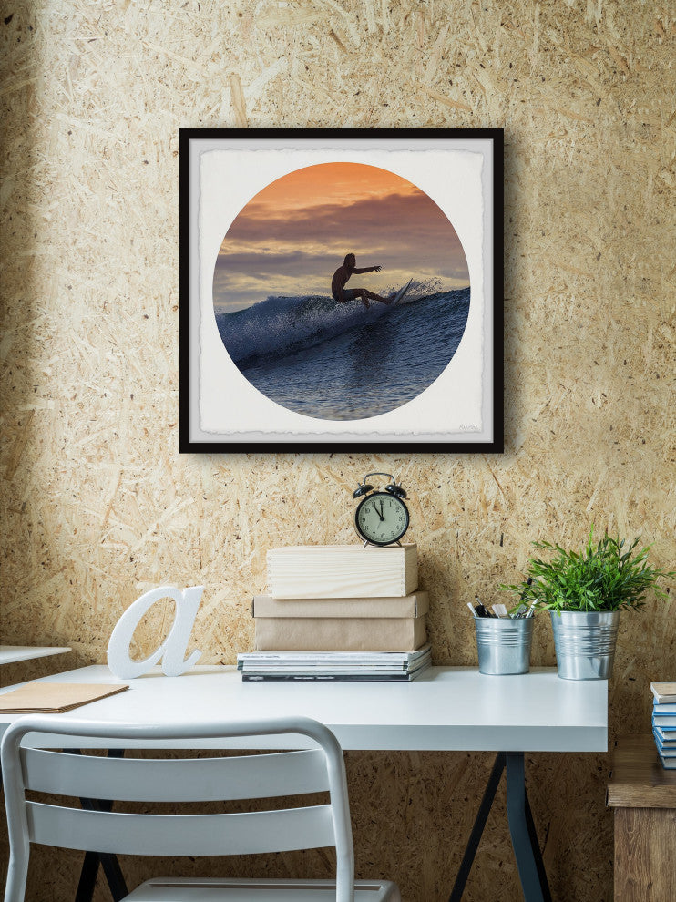 "Catch the Best Waves" Framed Painting Print, 18x18