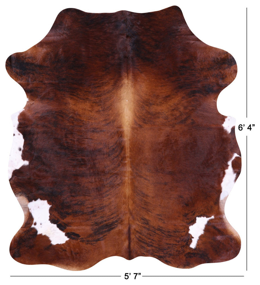 6' 4" X 5' 7" Natural Cowhide Rug C1979