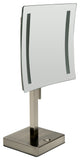 ALFI ABM8FLED-BN Brushed Nickel Square 8" 5x Magnifying Mirror With Light