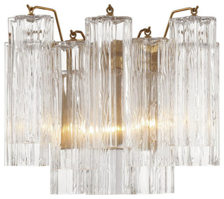 CRYSTORAMA Addis 2 Light Aged Brass Wall Mount