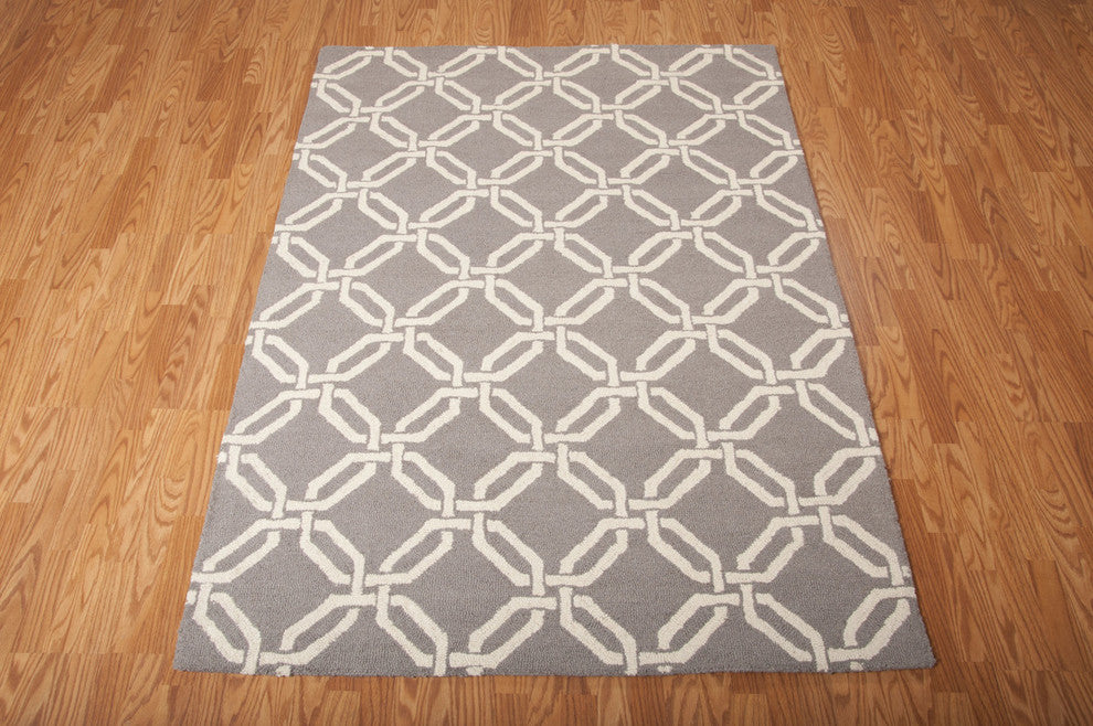 Nourison Linear Area Rug, Silver, 2'3"x7'6"