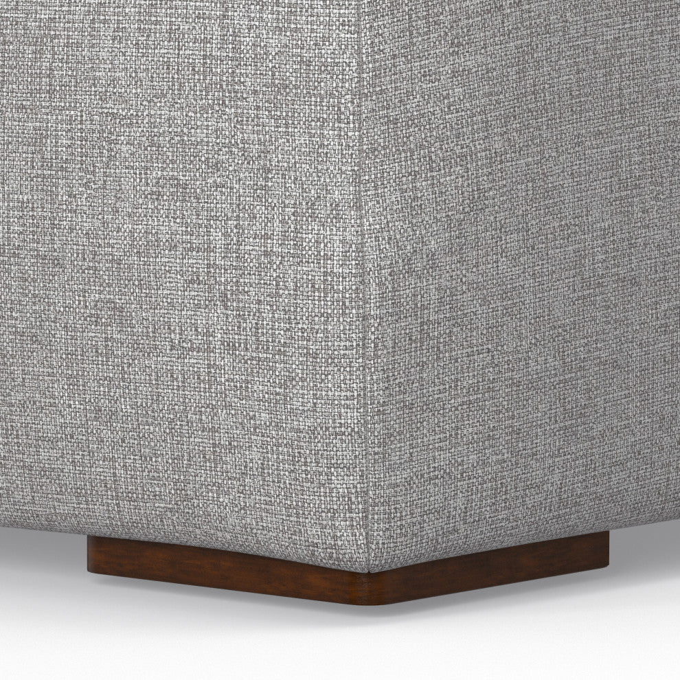Rex Ottoman in Tightly Woven Performance Fabric, Fully Assembled