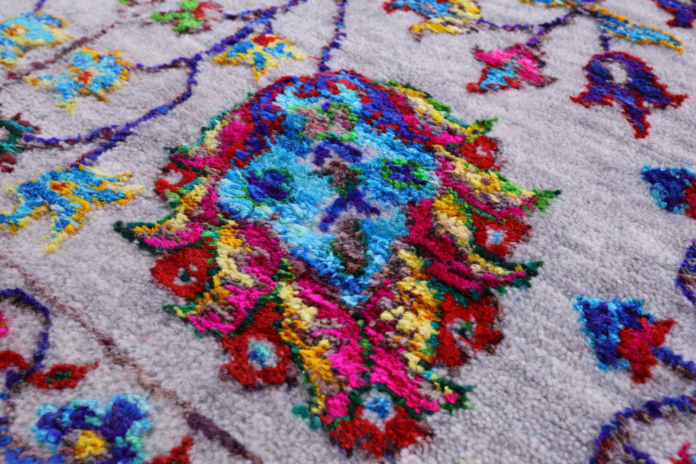 6' 1" X 9' 1" Persian Wool & Silk Hand Knotted Rug - Q13493