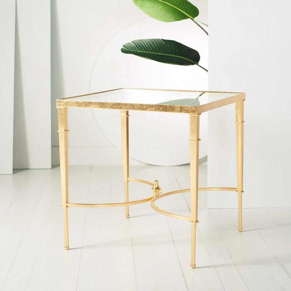 Safavieh Mendez Gold Leaf Accent Table Gold
