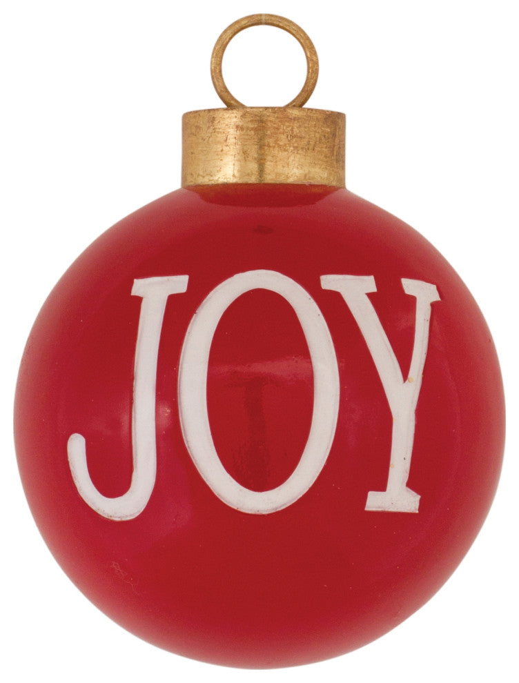 Joy and Noel Ball Ornament, 6-Piece Set