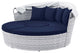 Daybed Sofa Bed, Sunbrella, Blue Navy Gray, Rattan, Wicker, Outdoor Patio