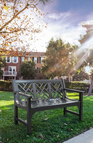 Chippendale Bench in Semi-Matte Black