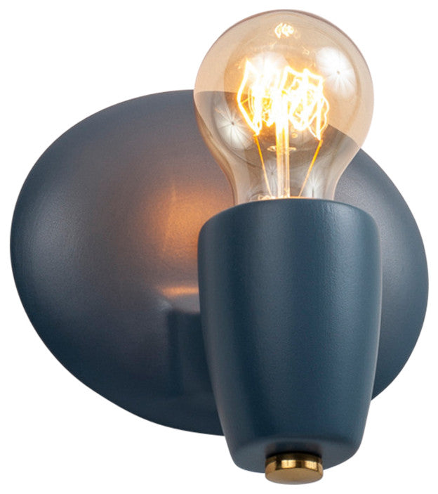 Ovalesque Wall Sconce, Midnight Sky, Polished Brass