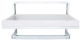 Danya B. Wall Mounted Chrome Towel Rack and Shelf With Removable White Tray