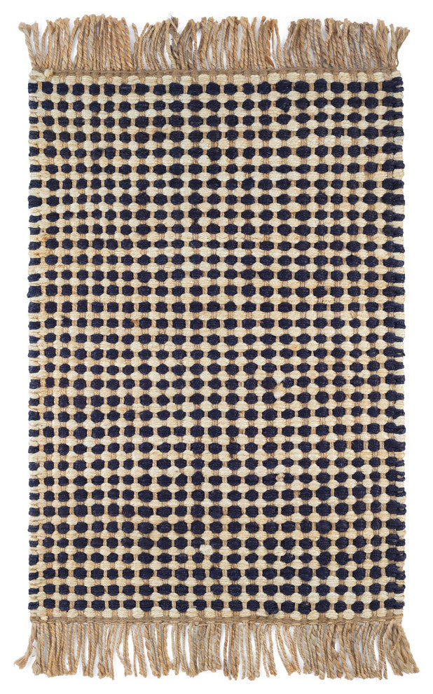 Dash & Albert Kuba Black Handwoven Jute Rug, Black, 2' x 3'