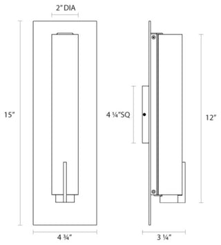 Sonneman 2441-ST Tubo Slim 12" LED Bath Panel Sconce - Polished Chrome