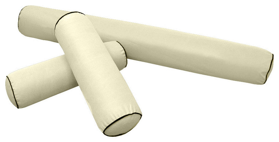 Style6 Queen Contrast Pipe Outdoor Mattress Bolster SlipCover COMPLETE SET AD005