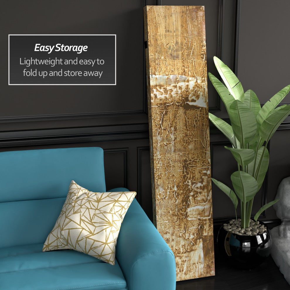 6'' Tall Double Sided Sandy Meadow Canvas Room Divider
