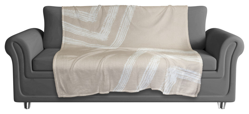Neutral Zags 50x60 Coral Fleece Blanket