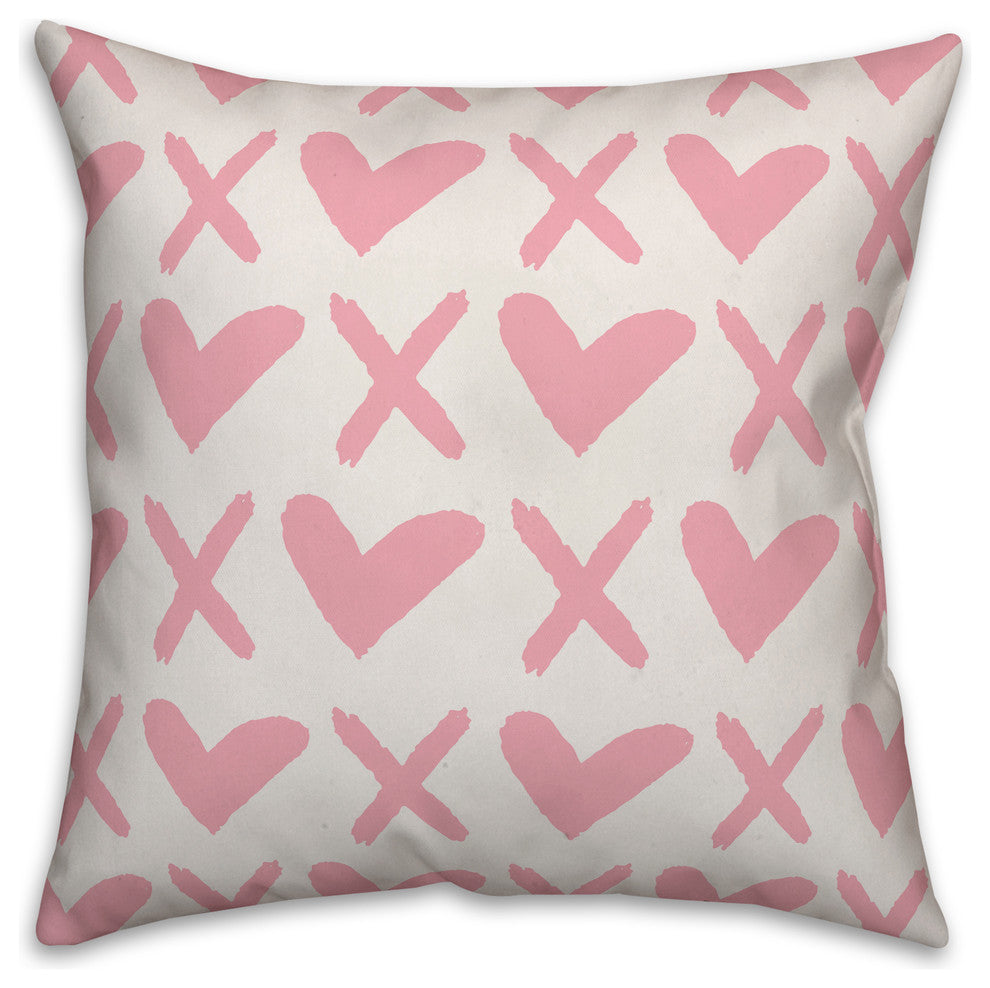 XO Pink 20x20 Throw Pillow