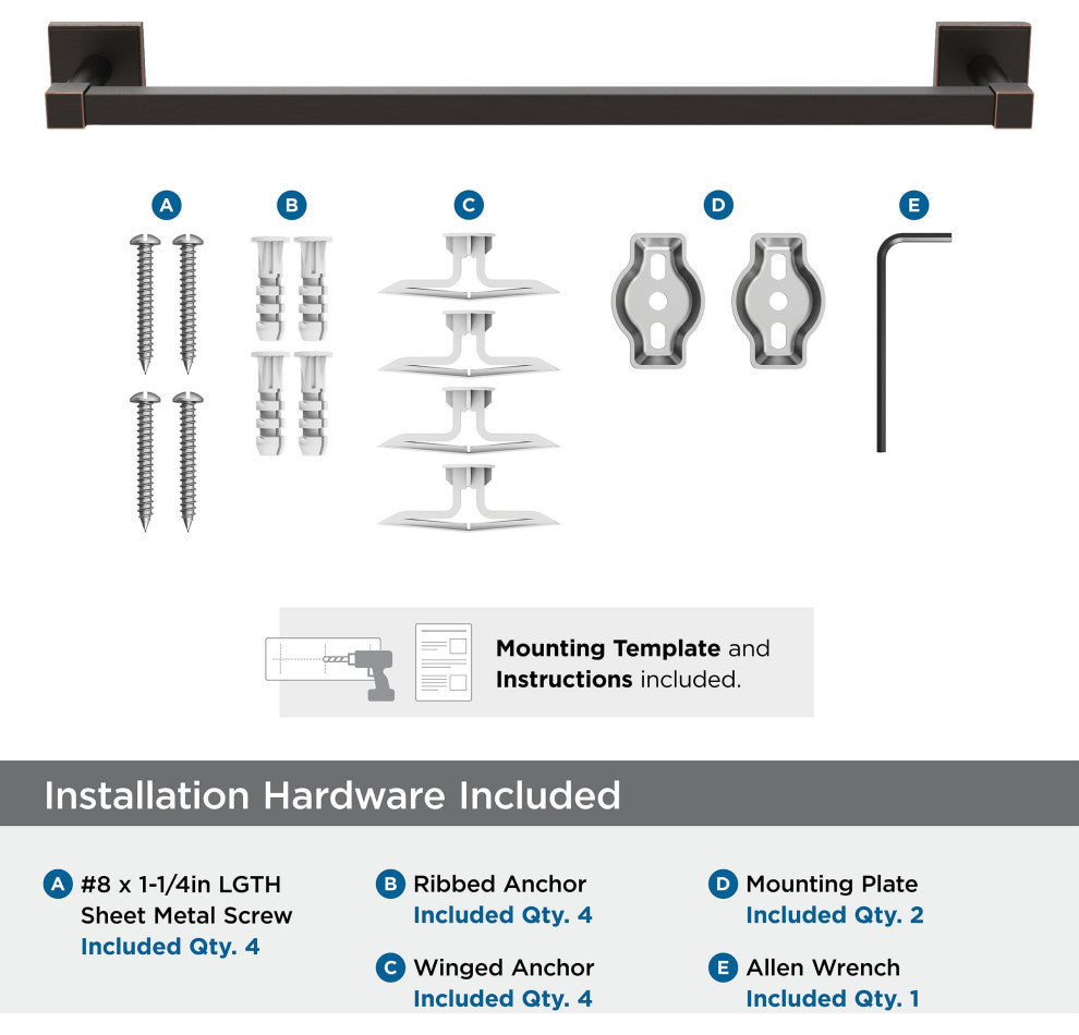 Appoint Traditional Towel Bar, Oil Rubbed Bronze, 18" Center-to-Center