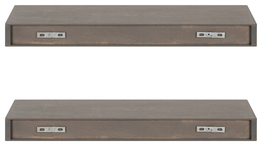 Havlock Wood Shelf Set, Gray 2 Piece 24 inch