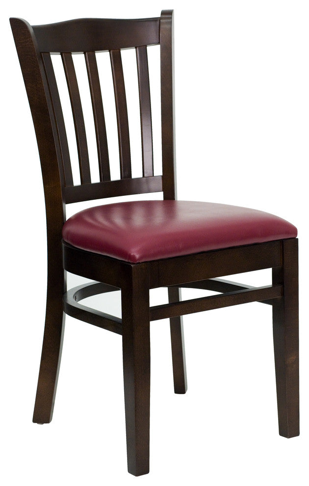 Restaurant Tables and Chairs, "Romano" Vertical Slat Back Commercial Wood Chair