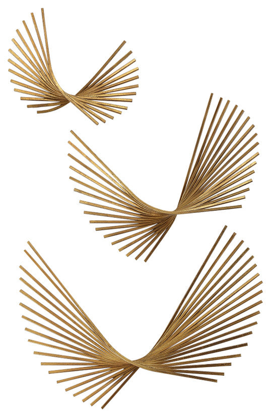 Uttermost Coreograph Antique Gold Wall Decor Set of 3