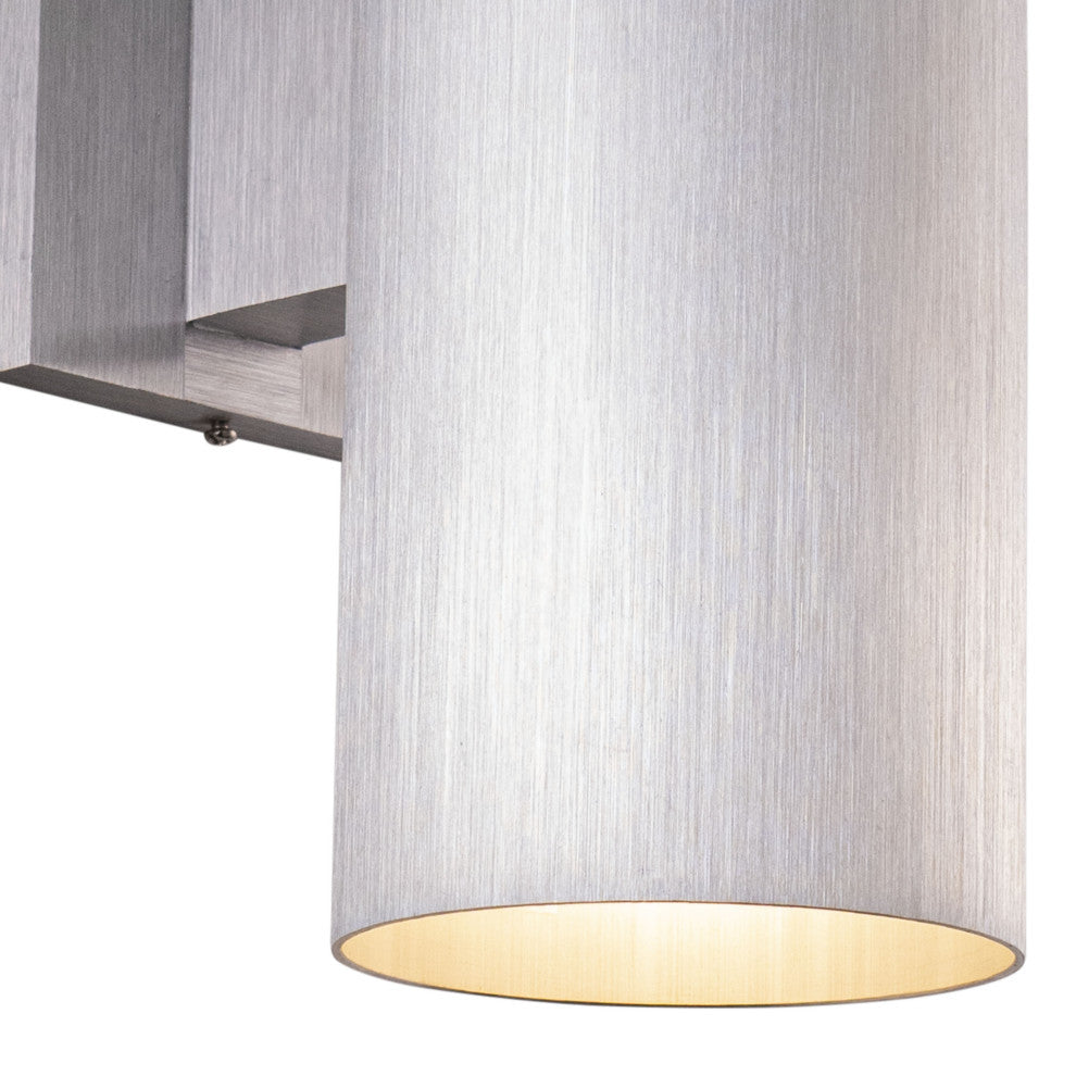 Chiasso 5" Outdoor Wall Light Satin Aluminum