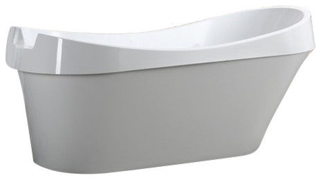 Barletta 69" Freestanding Bathtub, Glossy White
