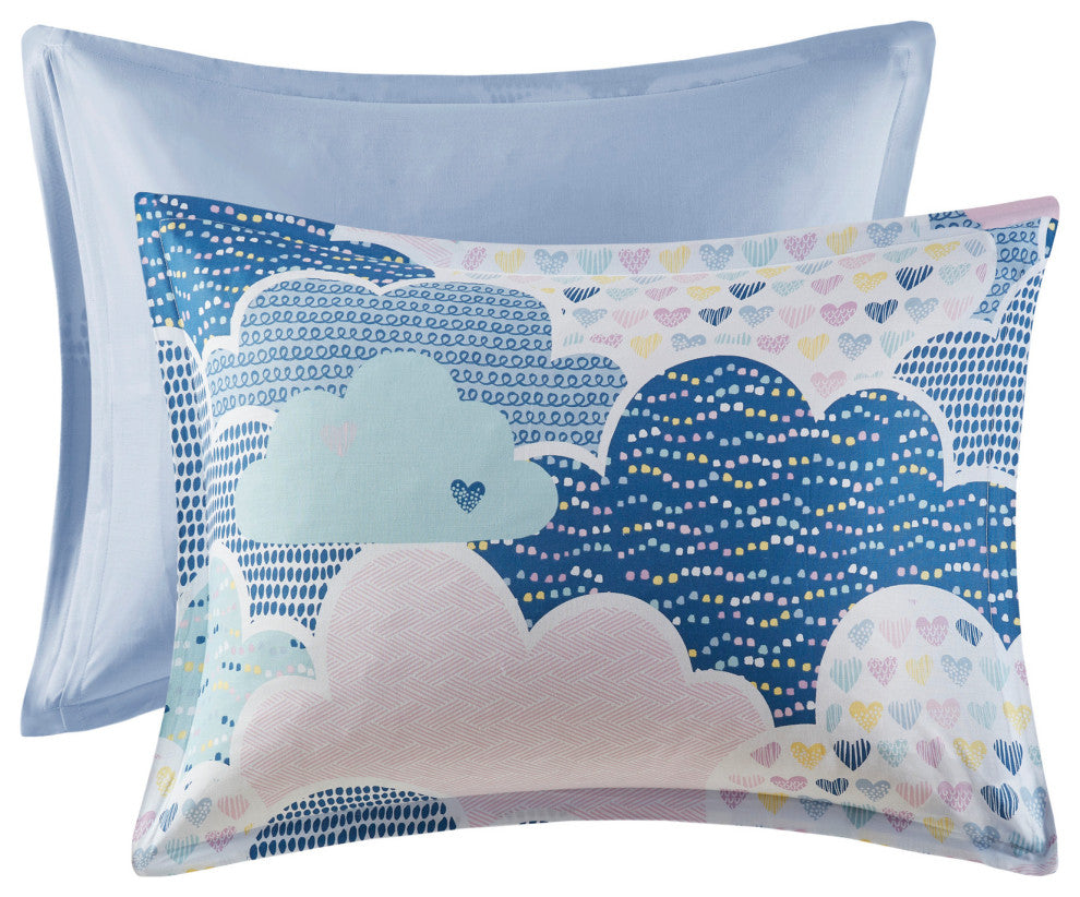 Kids Cotton Comforter/Duvet Cover/Coverlet Set, Blue, Twin, Duvet Cover
