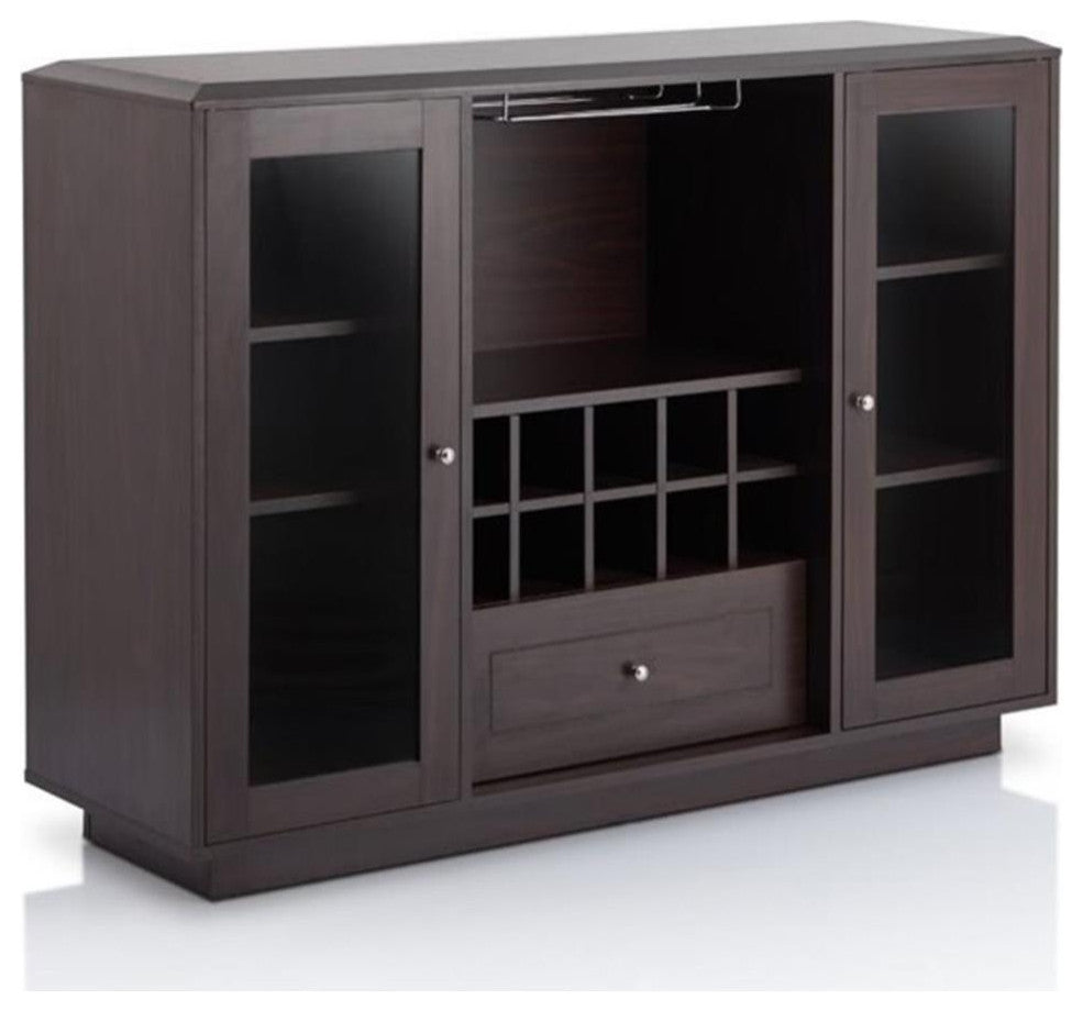 Pemberly Row Wine Rack Buffet in Espresso