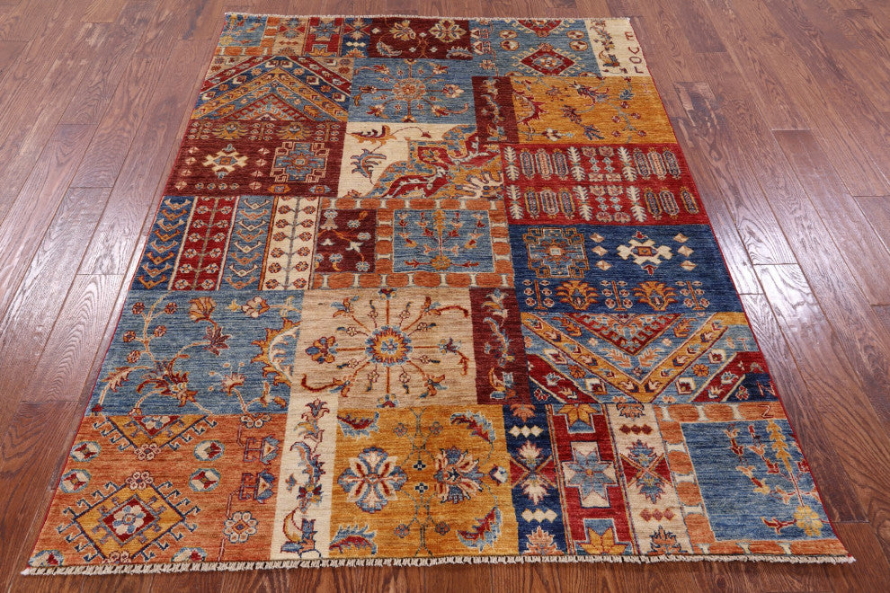 5' 2" X 6' 9" Handmade Super Kazak Wool Rug Q11026