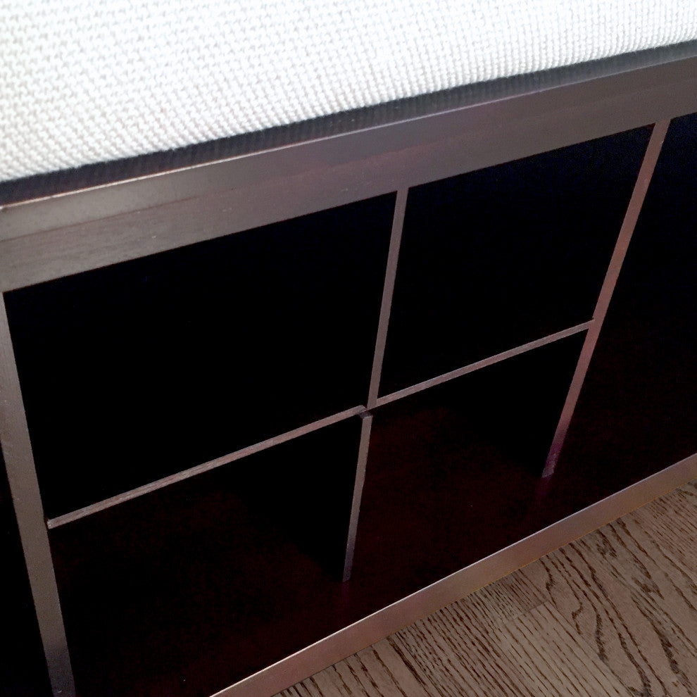 Solid Wood Entry Bench with 2 Bins and 1 Shoe Divider, Espresso