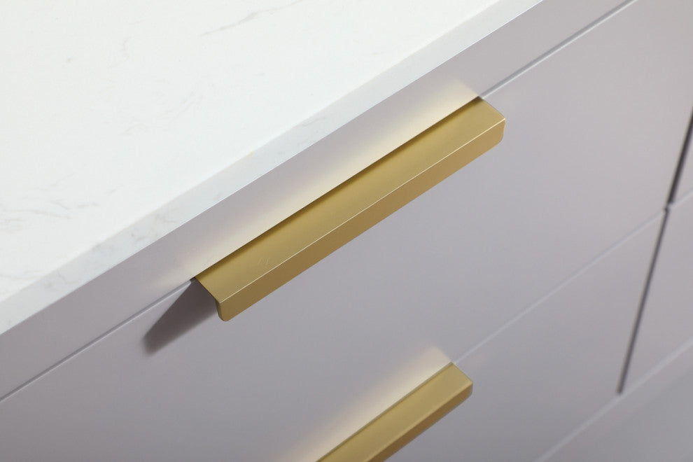 42" Single Bathroom Vanity, Gray, With Backsplash