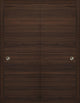 Sliding Closet Bypass Doors 64 x 80 & Hardware | Planum 0010 Chocolate Ash