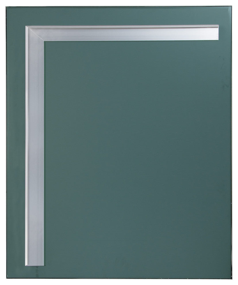 Rectangular Aluminum Framed Wall Mounted Bathroom Mirror, Chrome;, 30" X 36";