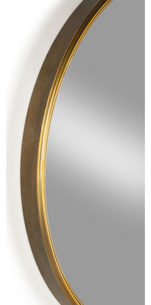 26" Round Metal Framed Wall Mirror