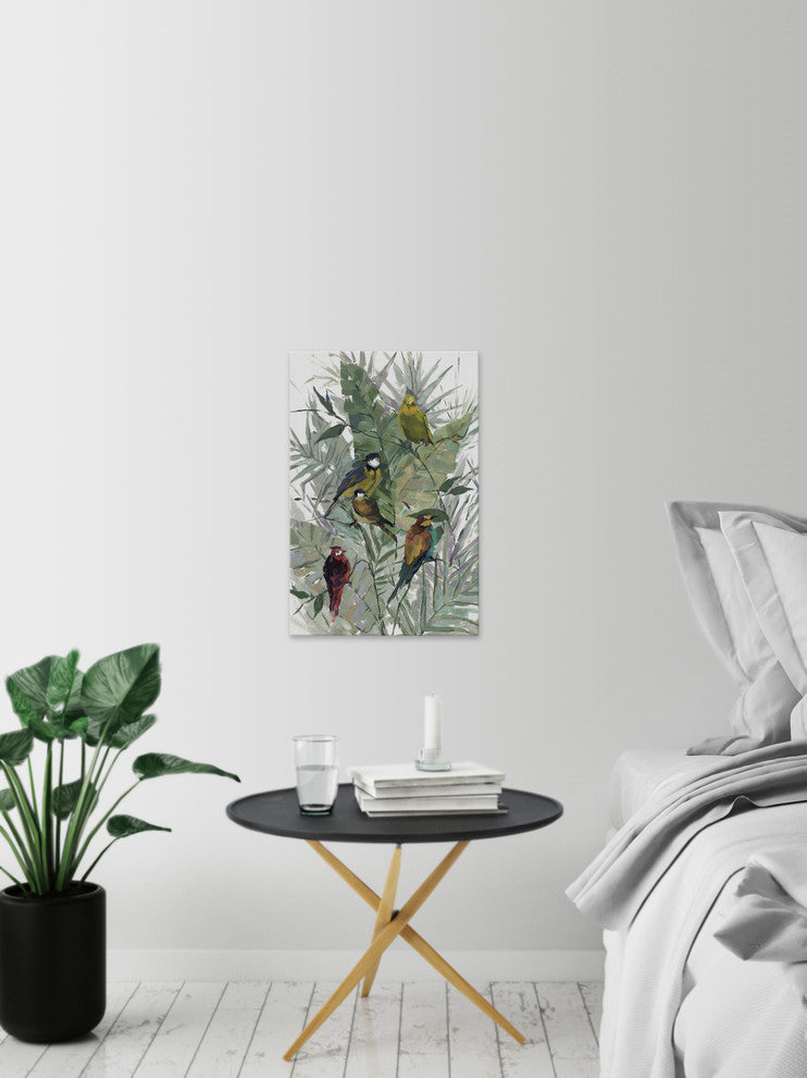 "Morning Birds I" Painting Print on Wrapped Canvas, 24"x36"