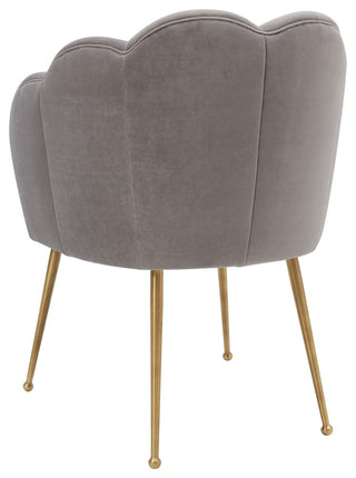 TOV Furniture Peony Grey Velvet Dining Chair