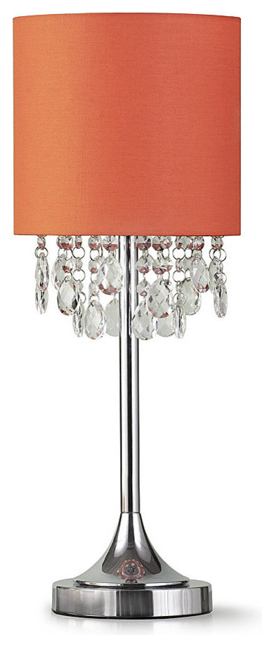 Florence 22" Crystal Table Lamp, Ember