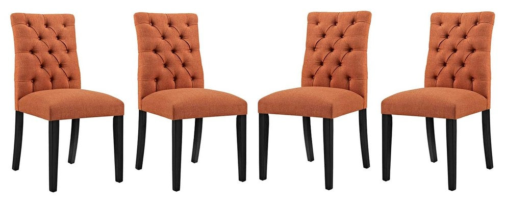 Duchess Dining Chair Set of 4, Orange