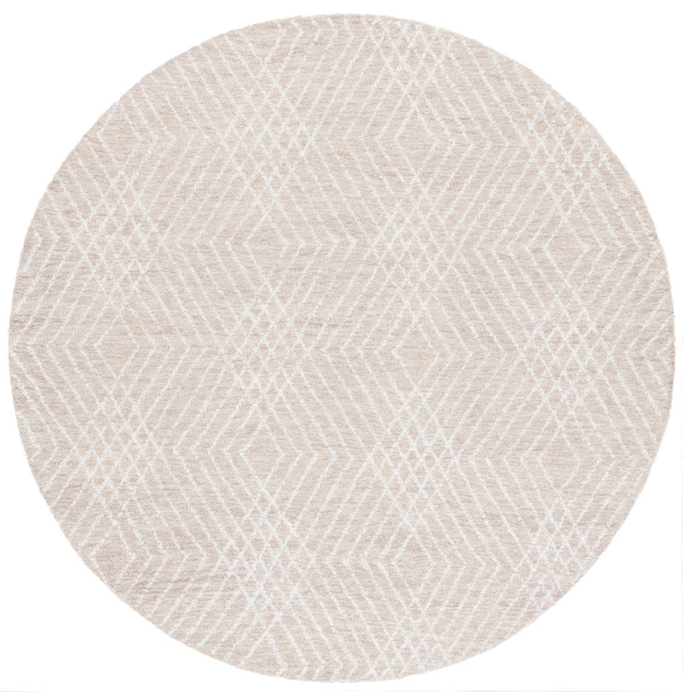Safavieh Couture Abstract Collection ABT499 Area Rug, Beige/Ivory, 6' Round