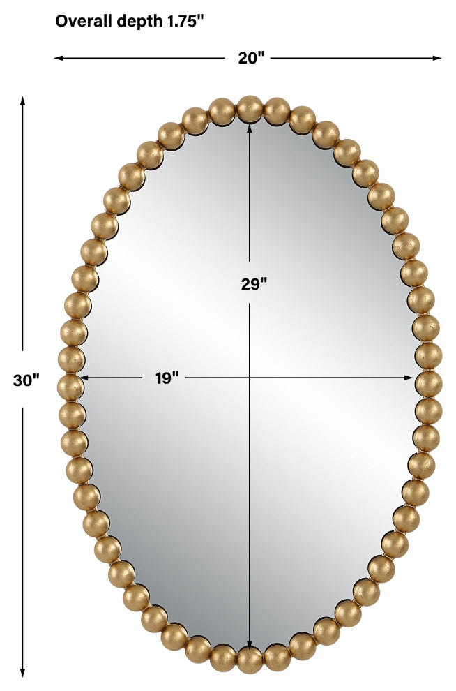 Uttermost 09875 Serna Gold Oval Mirror
