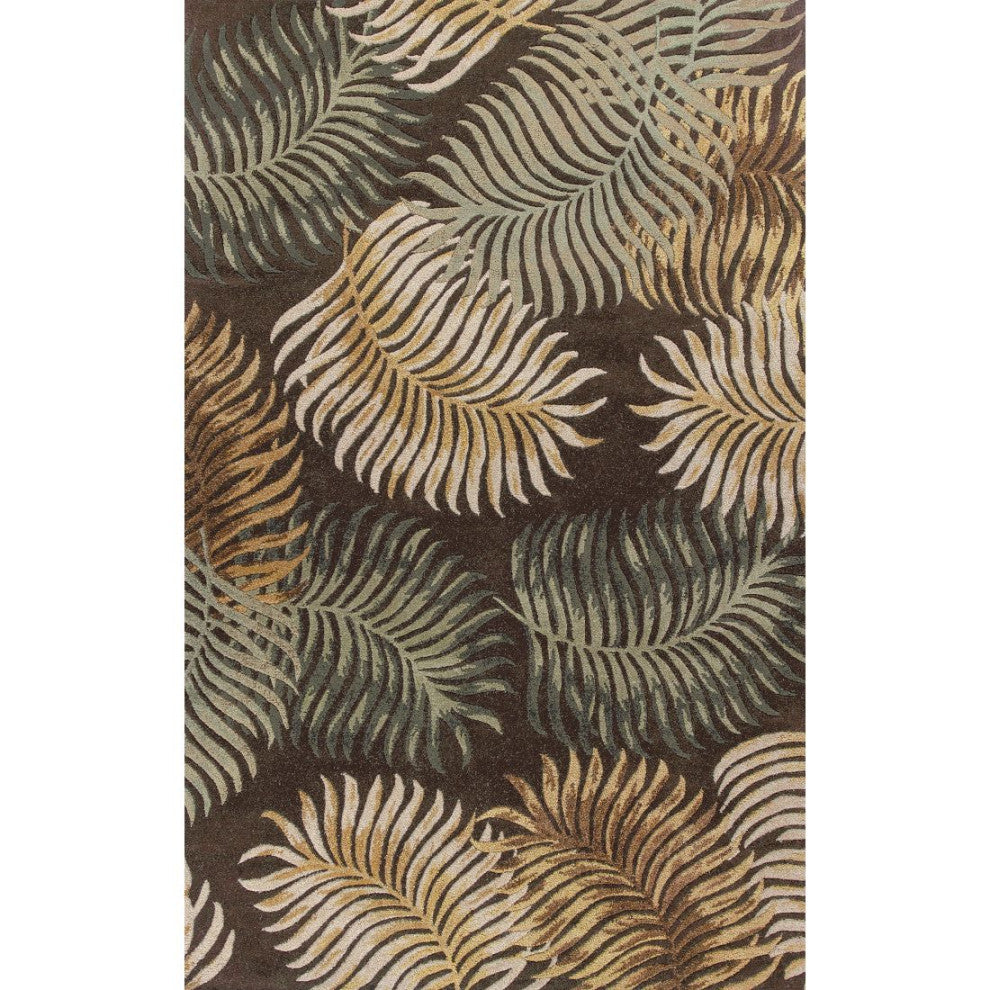 KAS Havana 2617 Espresso Fern View Area Rug, 30"x50"