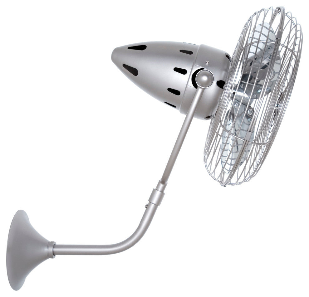 Bruna Parede Wall Fan, Brushed Nickel