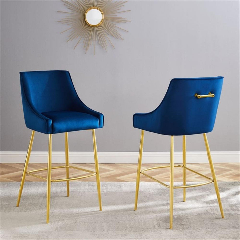 Discern Bar Stools - Set of 2 Navy -6037
